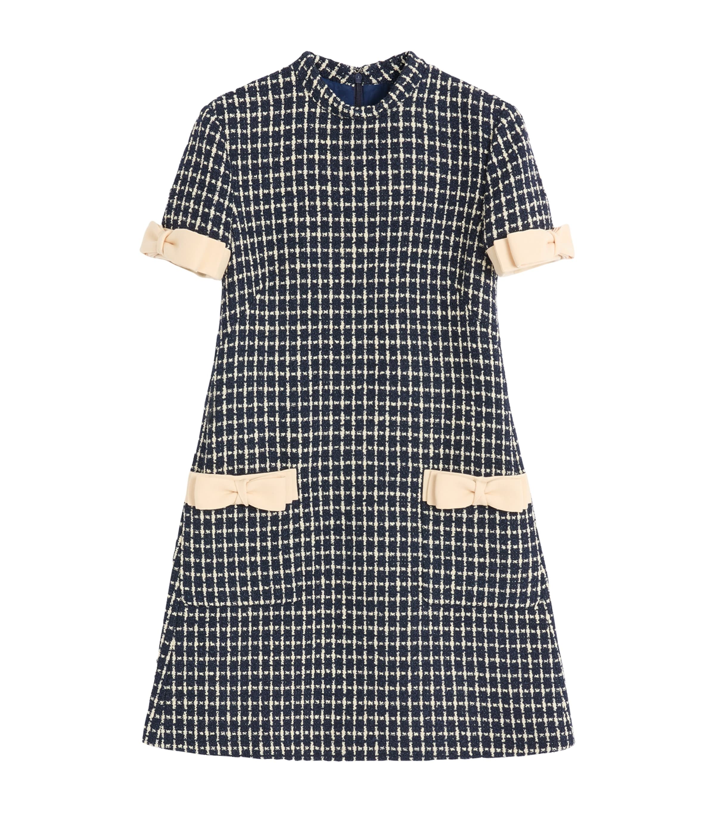 Valentino Bow-embellished Boucle Mini Dress
