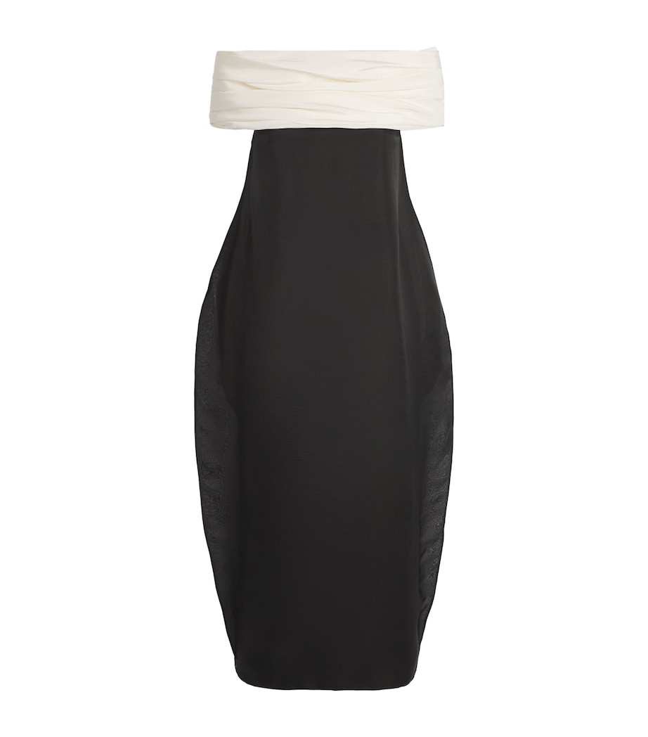 Voranida Womens Silk Loom Midi Dress Black Image 1