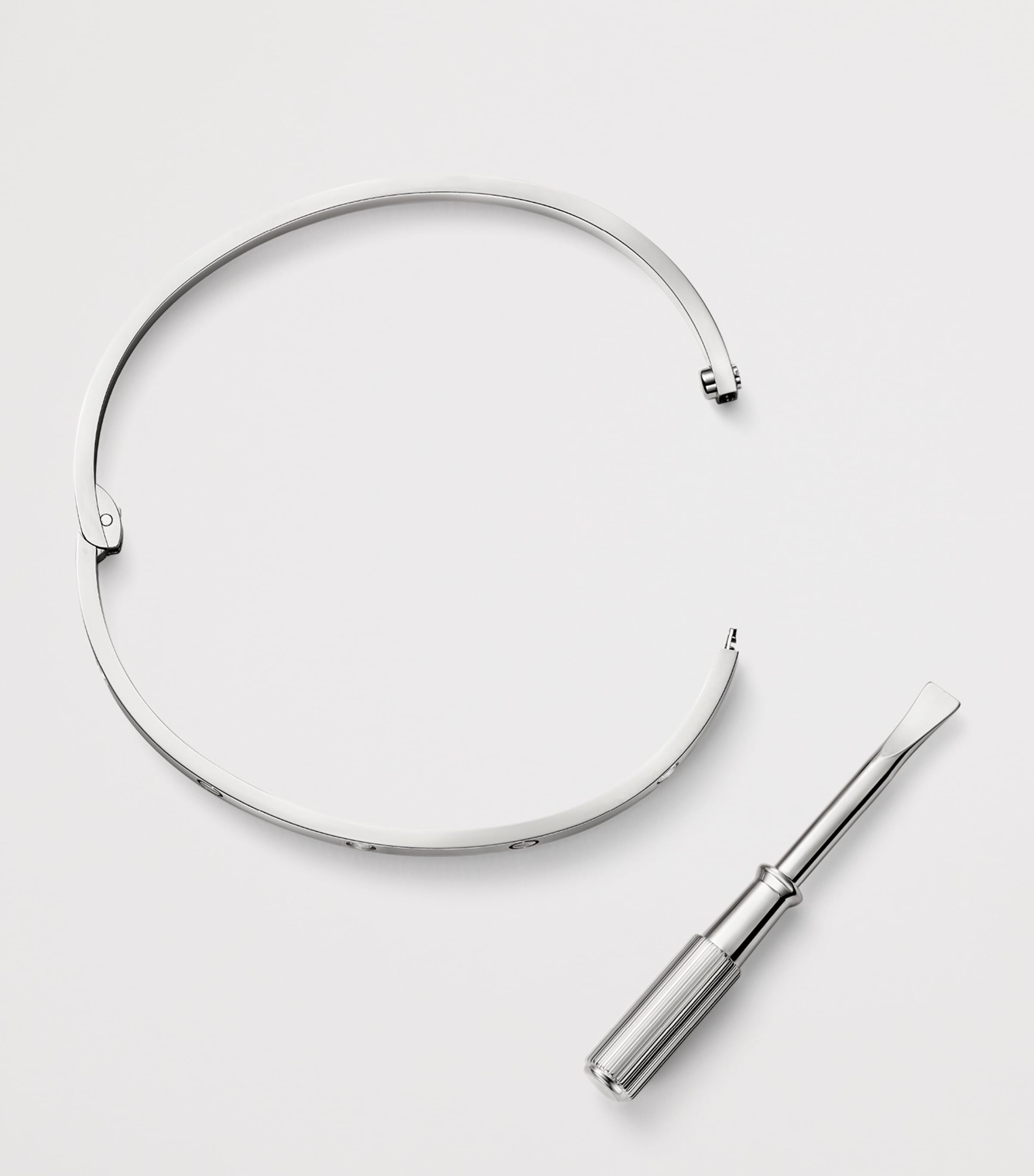 Cartier Small White Gold and Diamond LOVE Bracelet White Gold Image 6