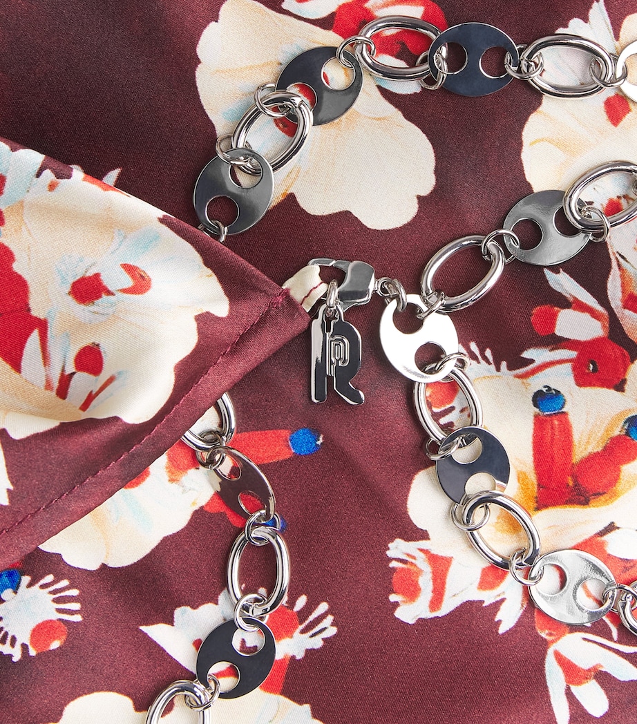 Rabanne Womens Silk Floral Print Maxi Dress Flwrs Trms Prple/yel Image 6