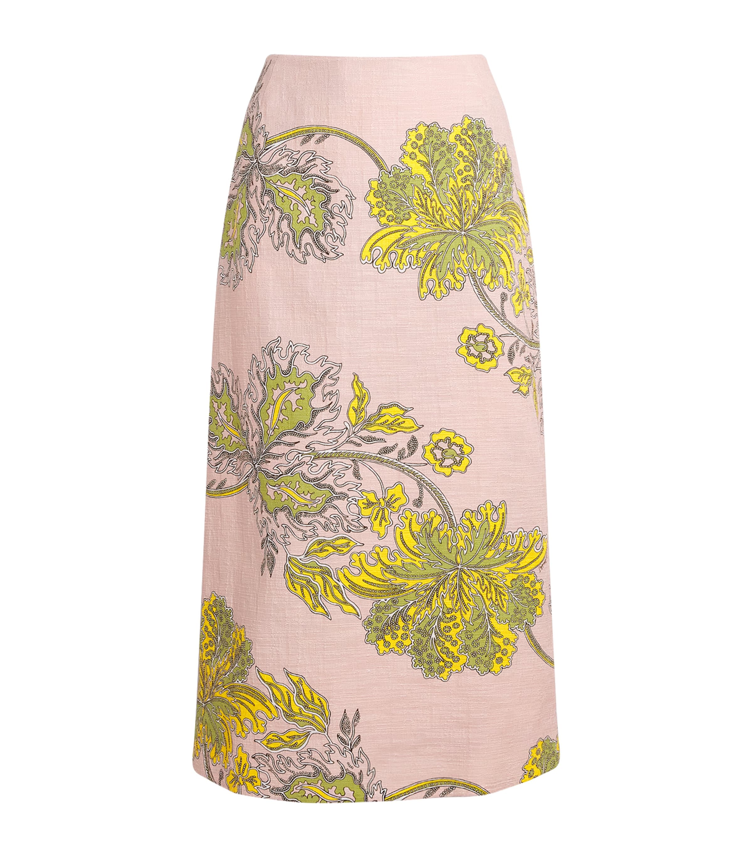 La Doublej Womens Stretch-Cotton Floral Midi Skirt Swathe Placée Image 1