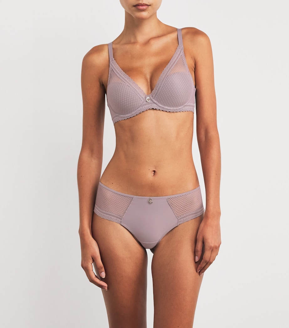 Lace Romance Plunge T-Shirt Bra 0PK MINK Image 2