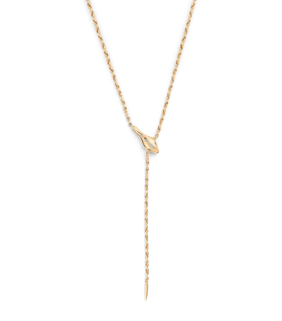 Yellow Gold and Diamond Snake Necklace YELLOW GOLD Image 1
