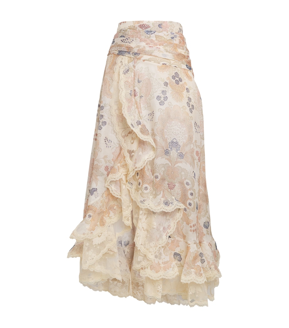 Linen-Silk Rebellion Maxi Skirt CRF CREAM FLORAL Image 1