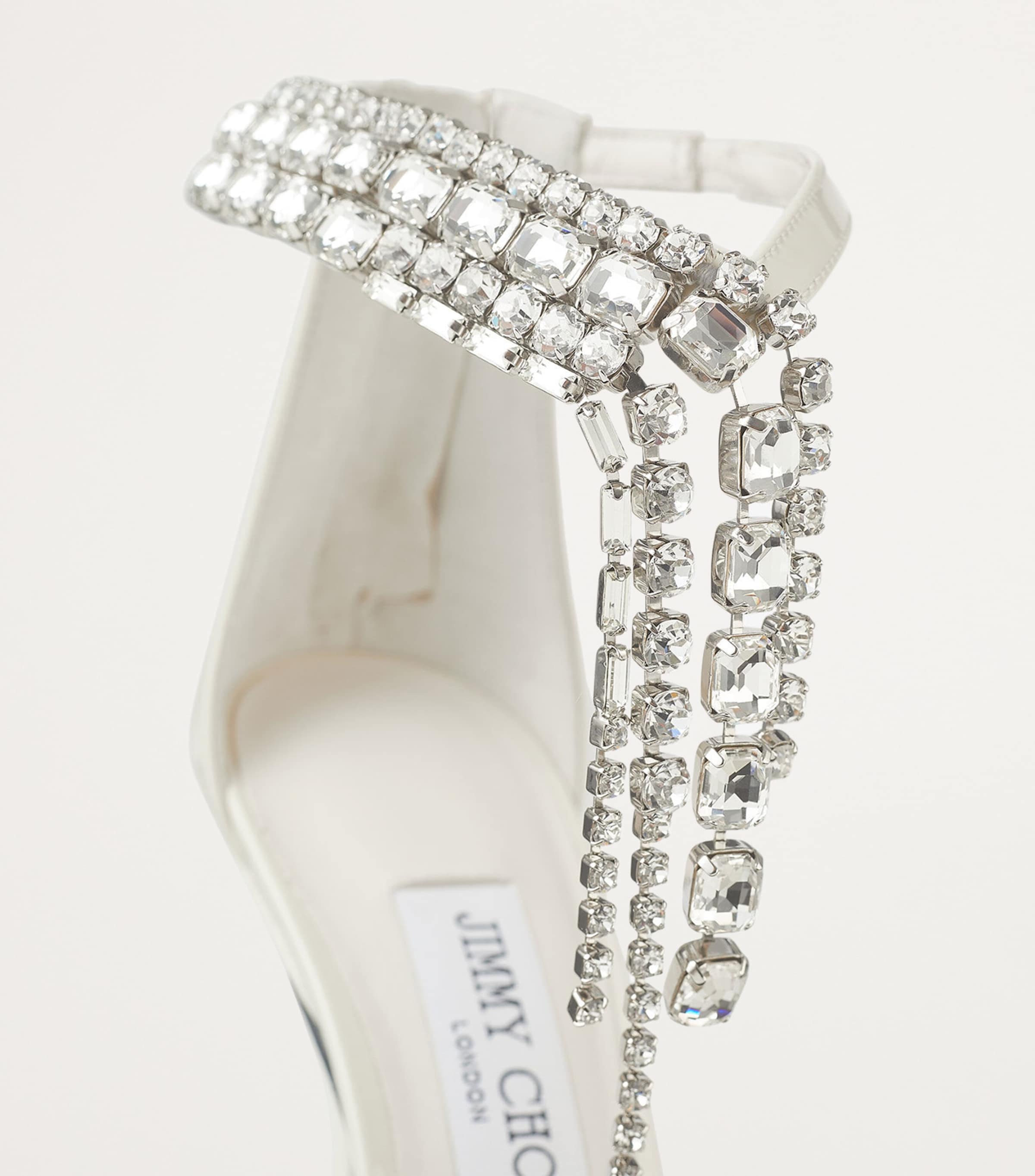 Verity 100 Patent Leather Embellished Sandals LATTE Image 3