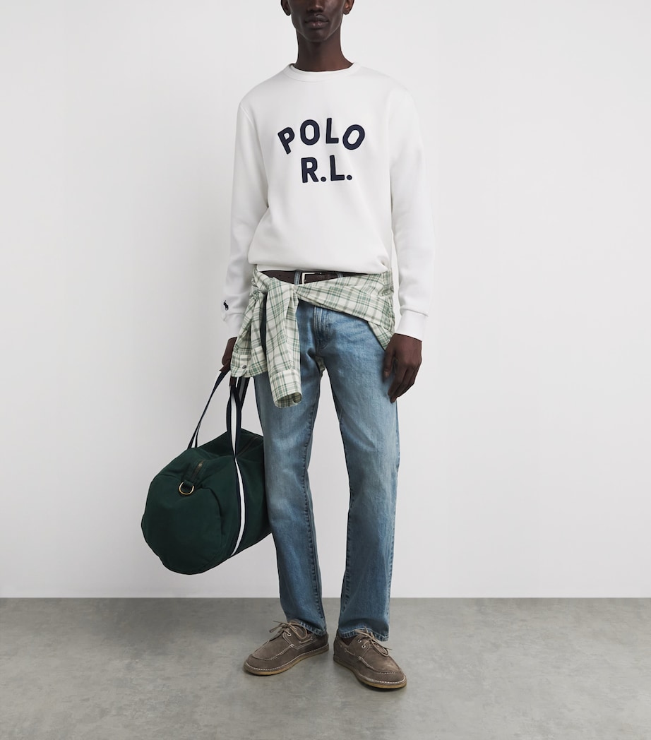 Polo Ralph Lauren Mens Cotton-Blend Logo Sweatshirt White Image 2