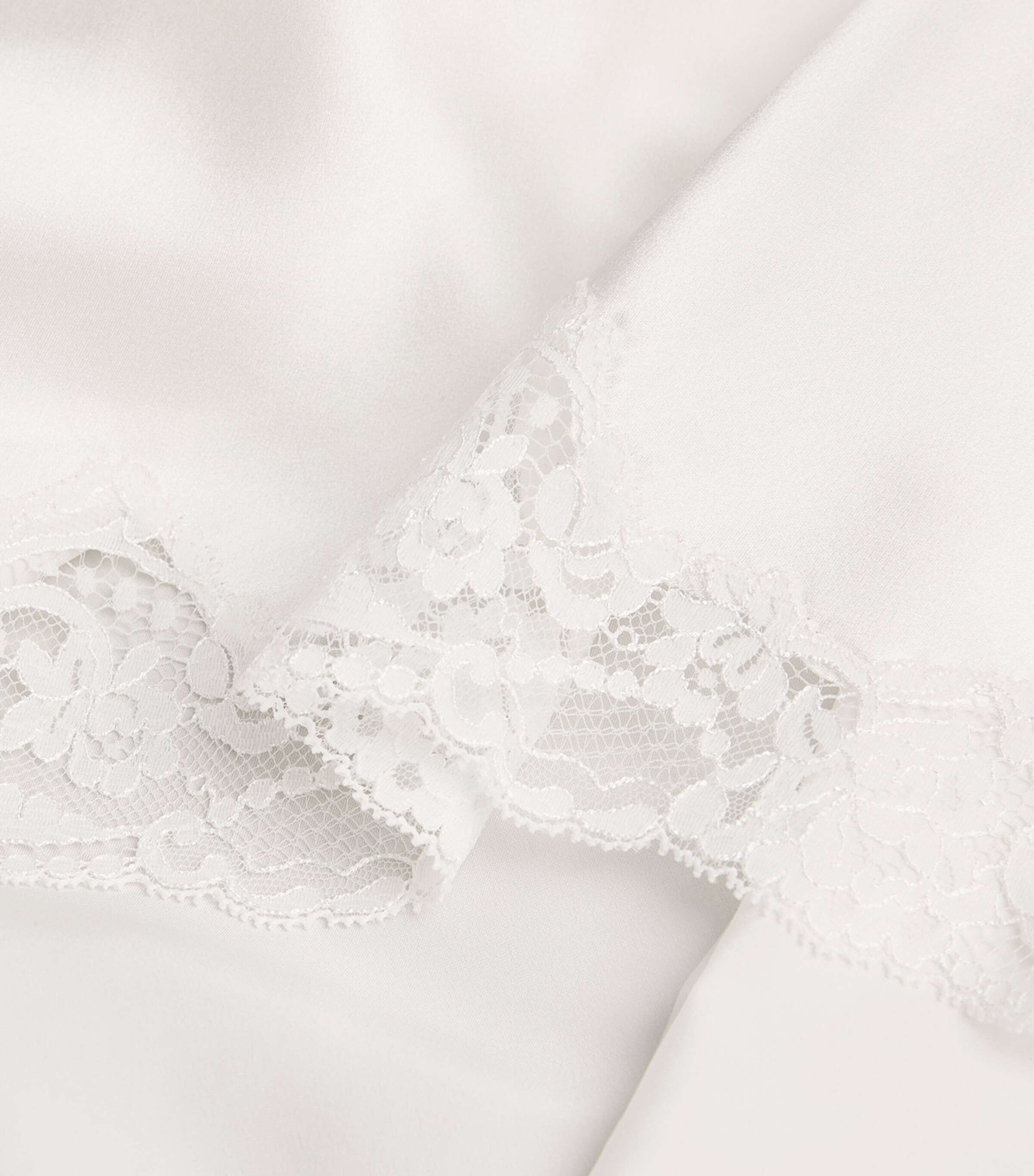Silk Lace-Trim In My Boudoir Short Nightdress IVORY Image 4