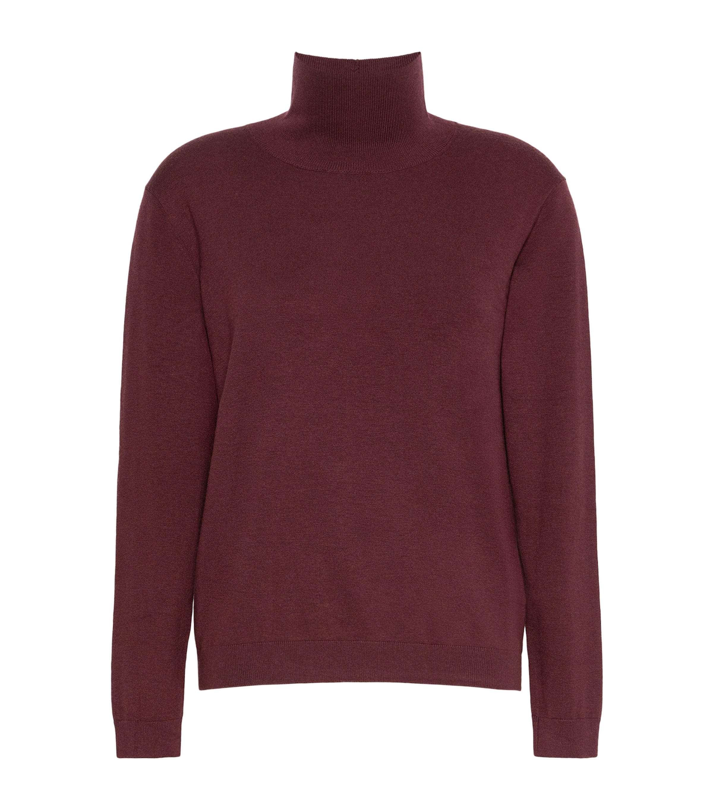 Weekend Max Mara Womens Funnel-Neck Sweater Bordeaux Image 1