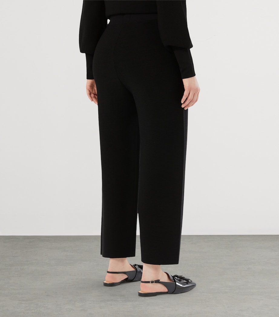 Marina Rinaldi Womens Knitted Straight Trousers Black Image 3