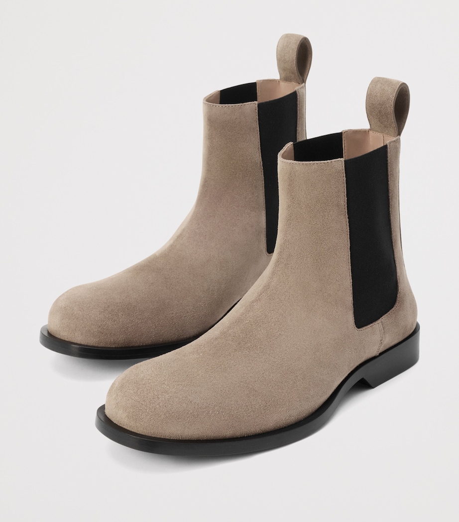LOEWE Suede Bobine Chelsea Ankle Boots Hazelnut Image 2