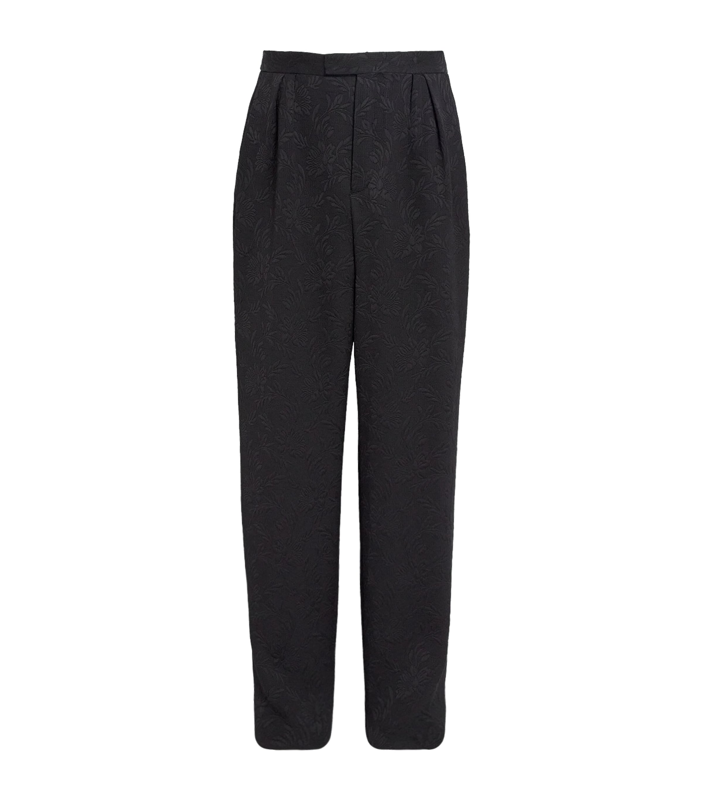 Floral Jacquard Trousers 900 BLACK Image 1