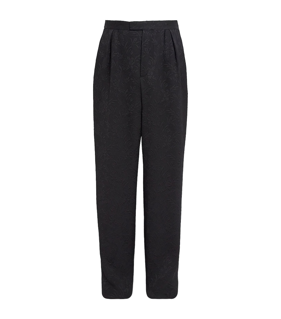 Floral Jacquard Trousers 900 BLACK Image 1