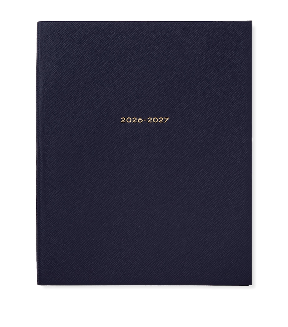Smythson Leather Portobello Weekly Diary 2026-2027 Navy Image 1