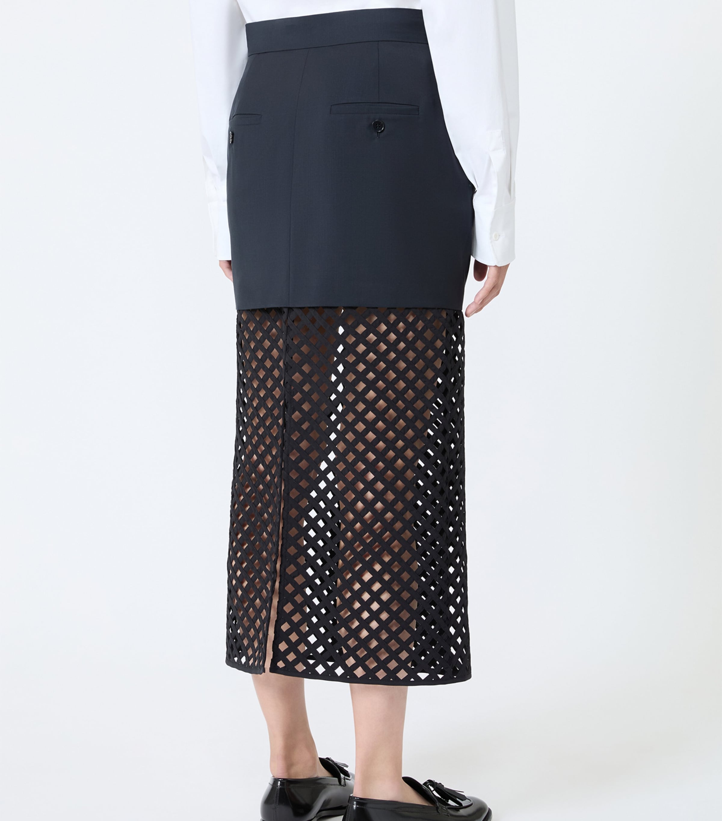 Max Mara Womens Woven Midi Skirt Ultramarine Image 4