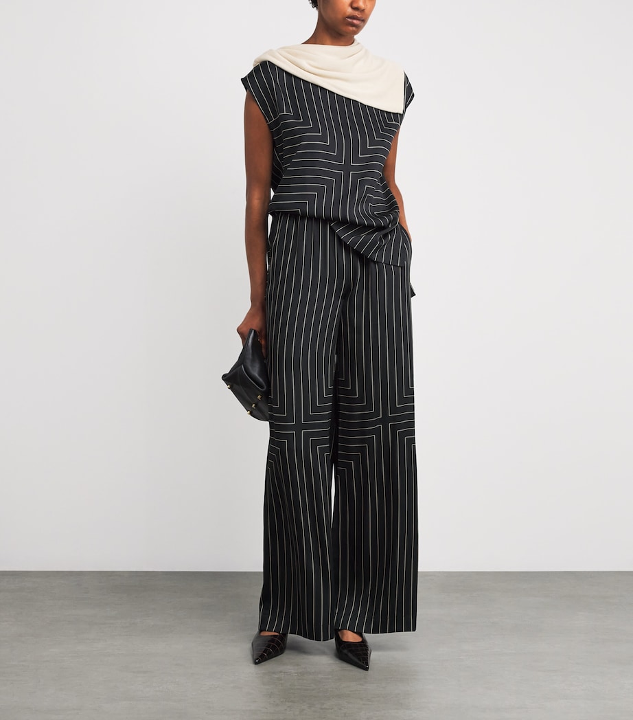 Geometric Print Louison Top BLACK/AFFOGATO Image 2