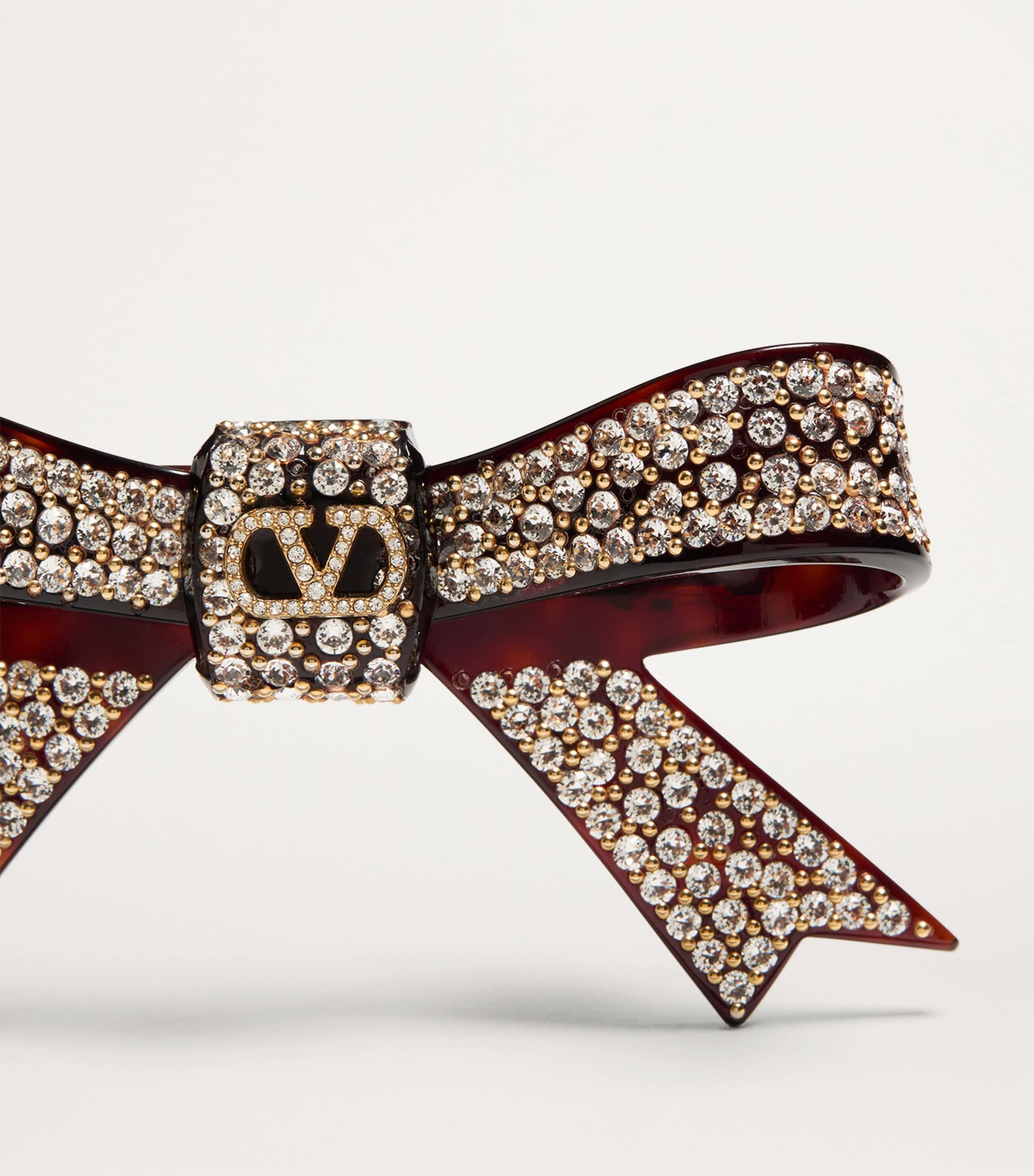 Valentino Garavani Logo Rhinestone Hair Clip | Harrods US