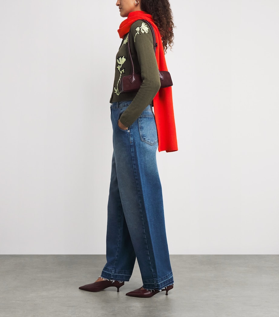 Wool-Cashmere Scarf ORANGE Image 3