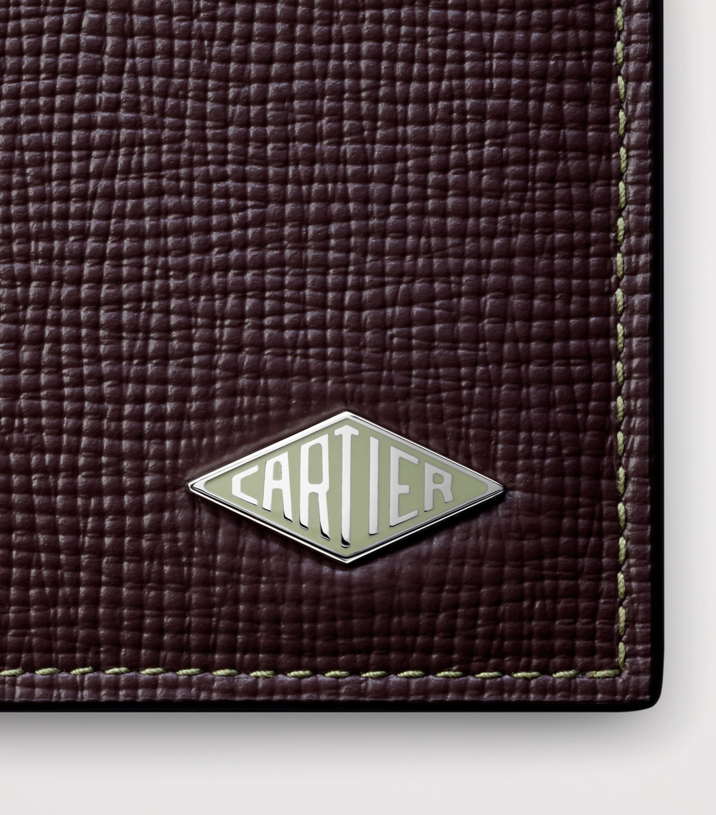 Cartier Leather Losange Card Holder Ebony/pistachio Image 4