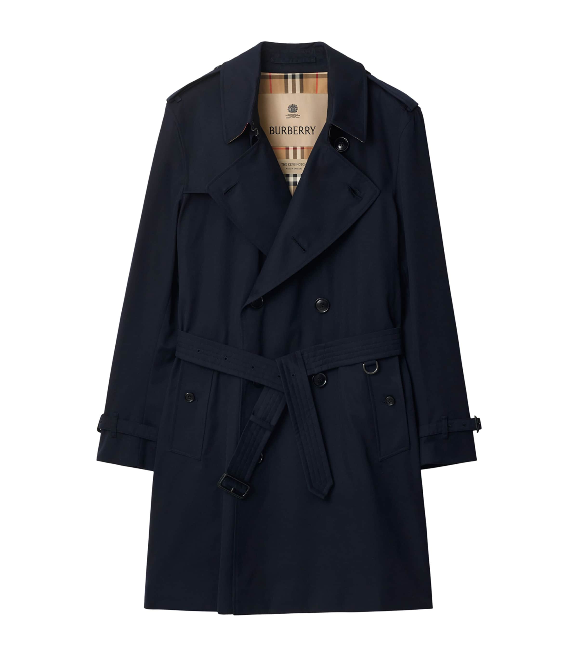 Mid-Length Kensington Heritage Trench Coat COAL BLUE Image 1