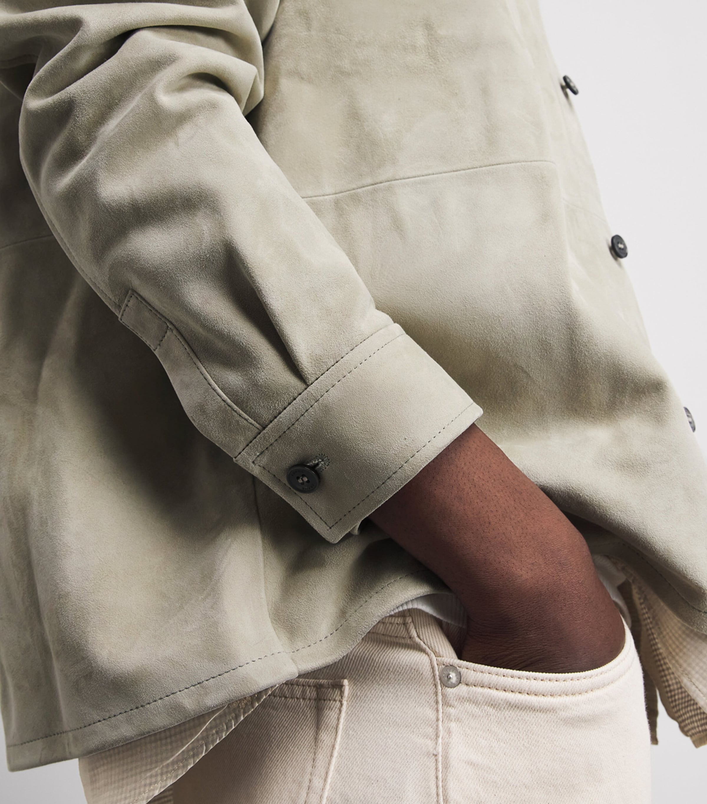 FRAME Mens Suede Shirt Msgn Image 3