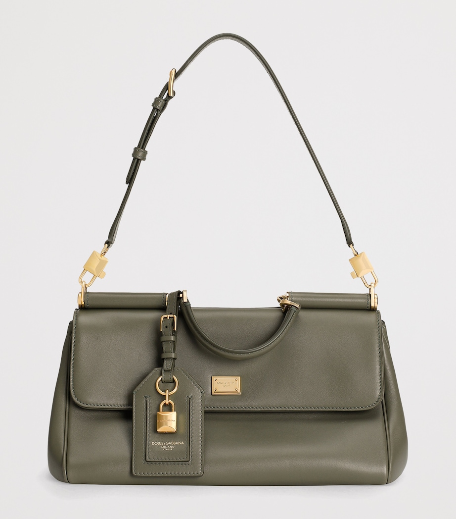 Plongé Calfskin My Sicily Top-Handle Bag 80560-DARK GREE Image 4