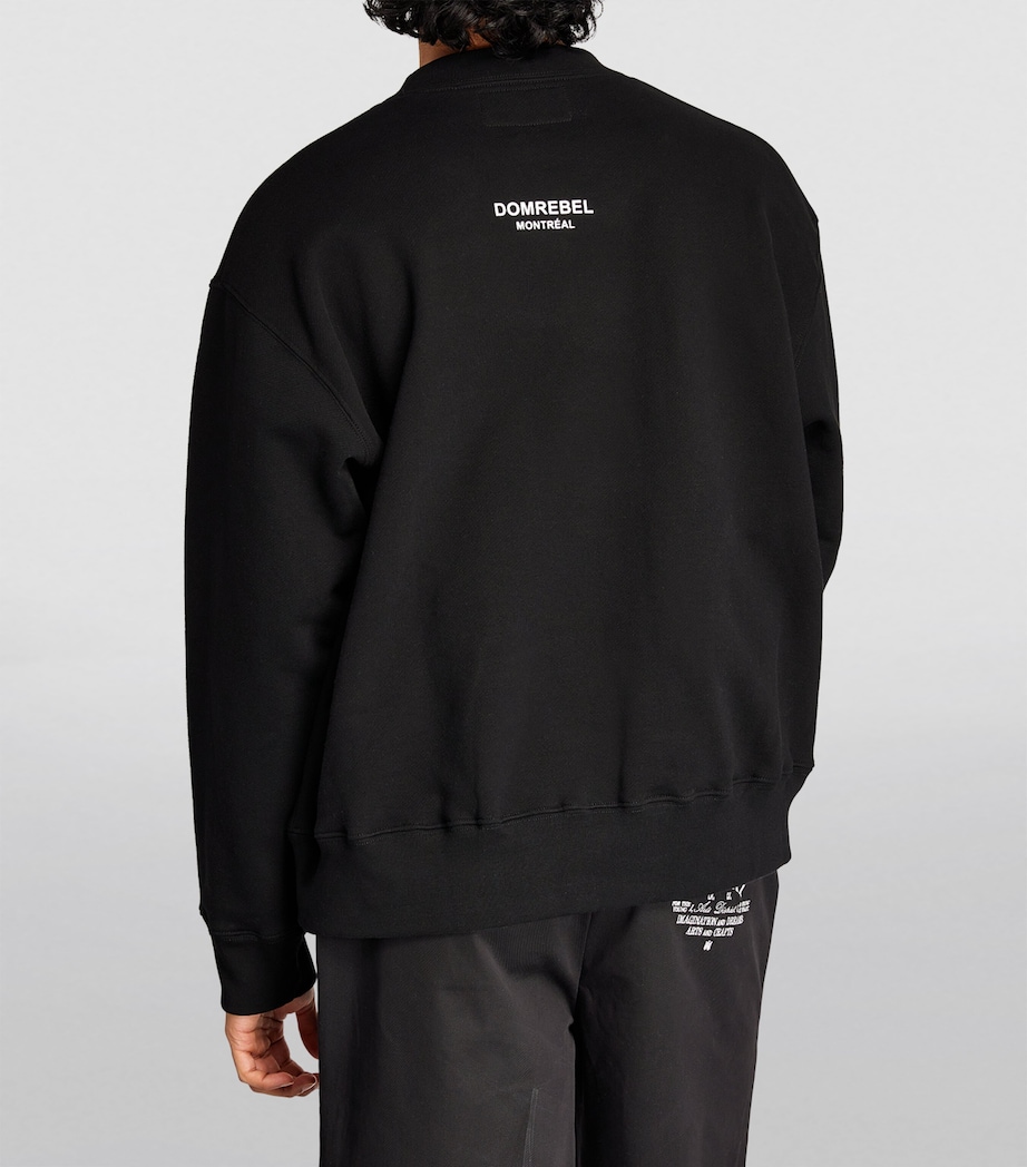 Cotton Basketball Bear Sweatshirt BLACK Image 4