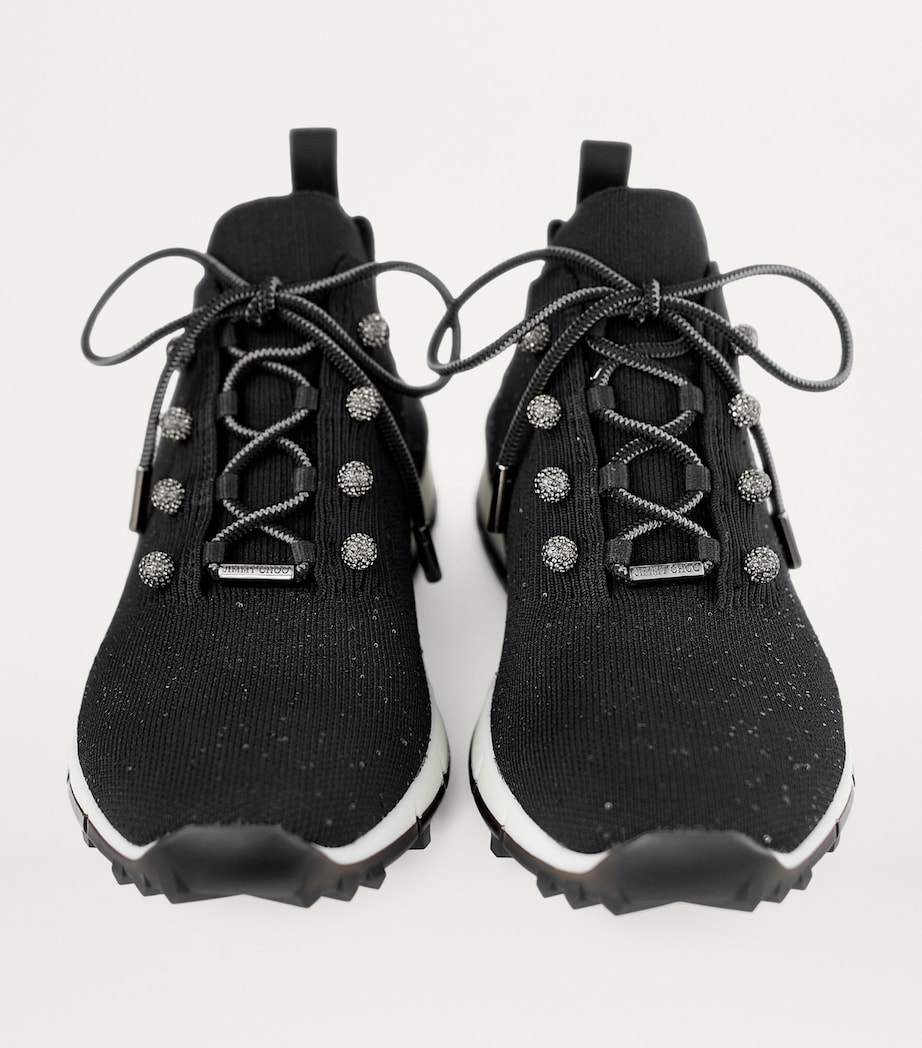 Veles Knitted Glitter Sneakers X BLACK Image 3