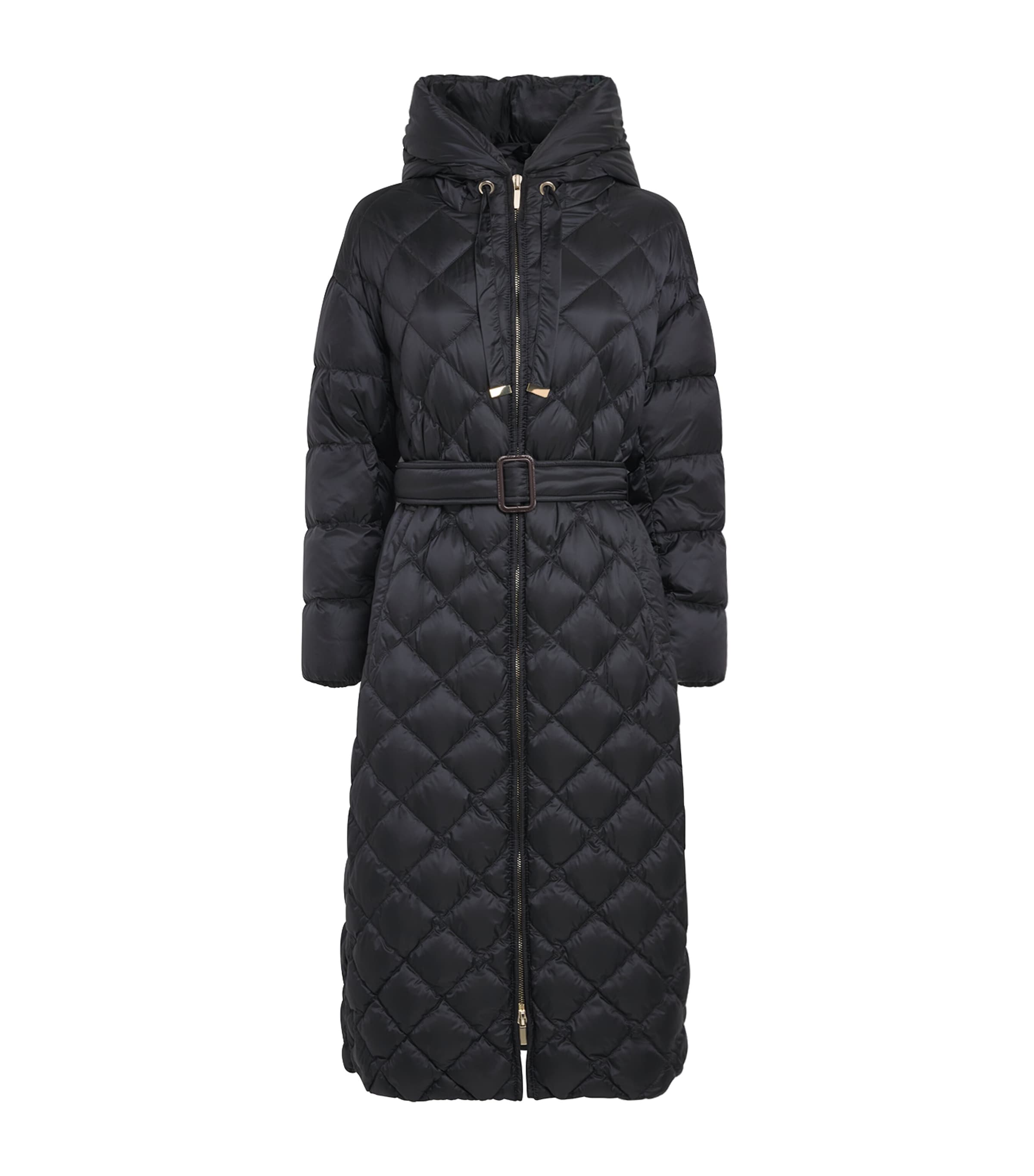 Max Mara The Cube Quilted Down Parka Coat In Black