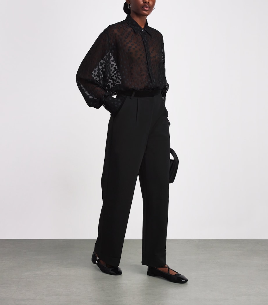 Straight Tailored Trousers BLACK Image 2
