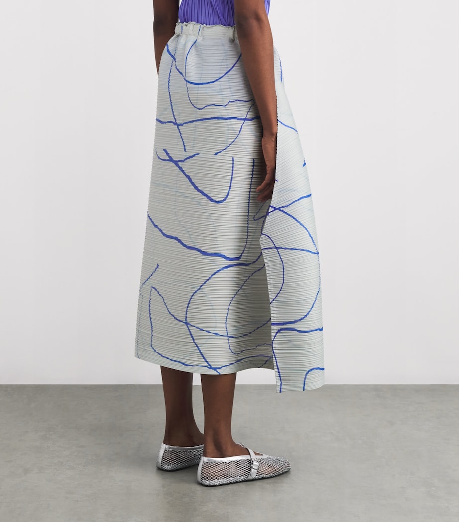 Printed Pause Midi Skirt GREY Image 4