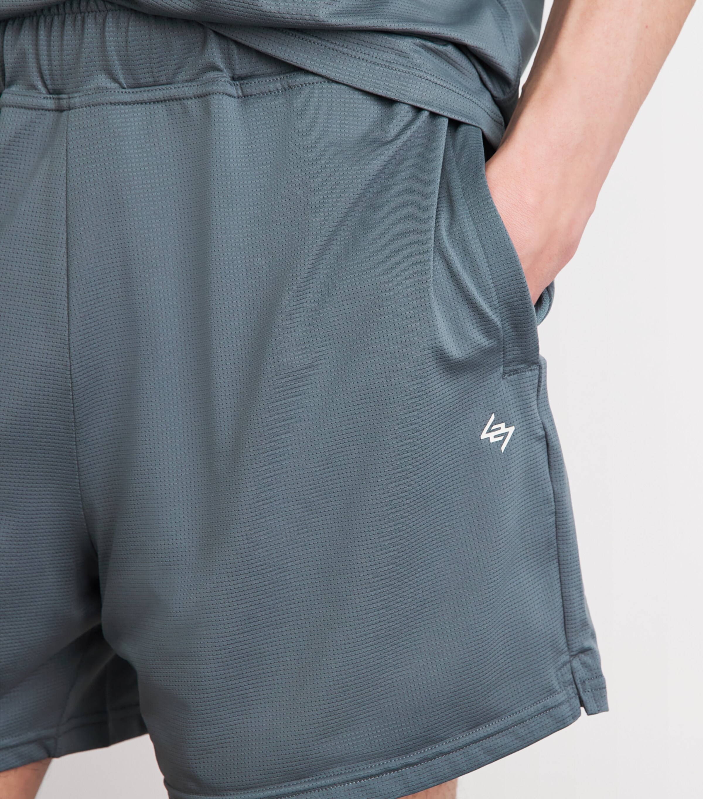 Represent 247 Mens Mesh DNA Shorts Dusky Navy Image 3