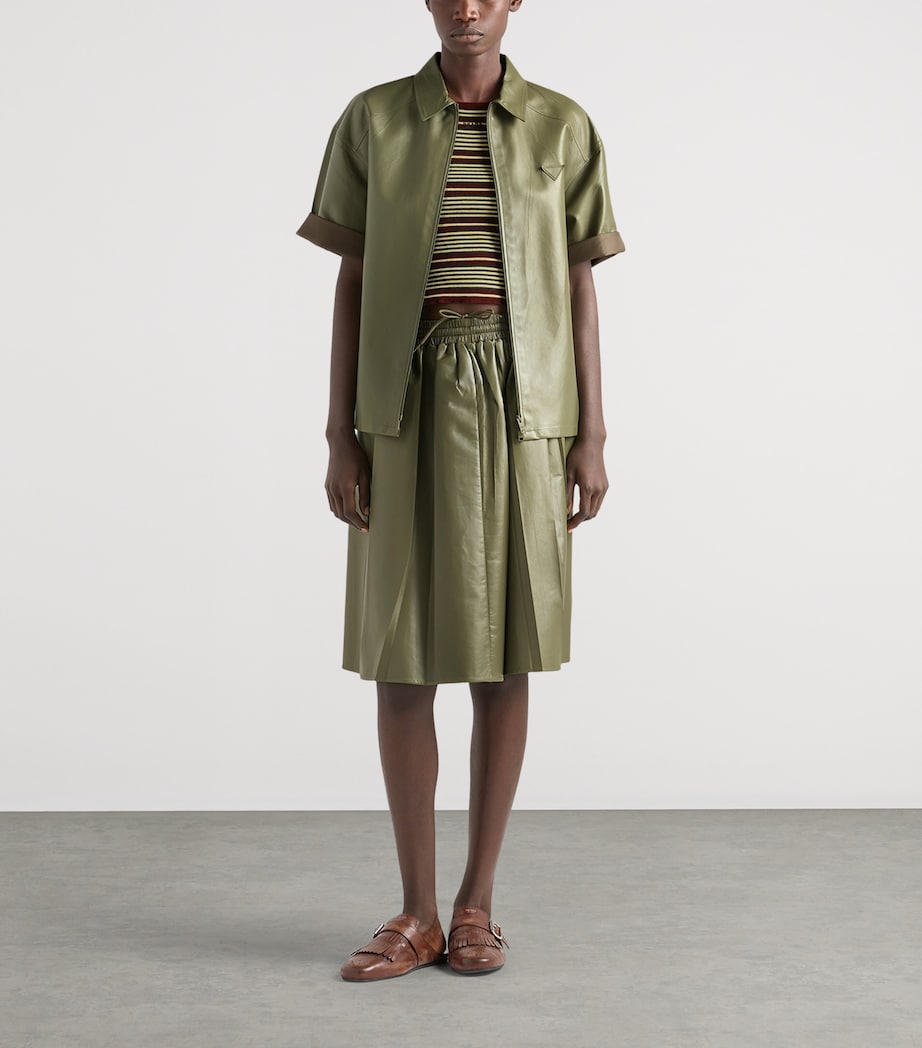 Prada Womens Short-Sleeve Stripe Sweater Image 2