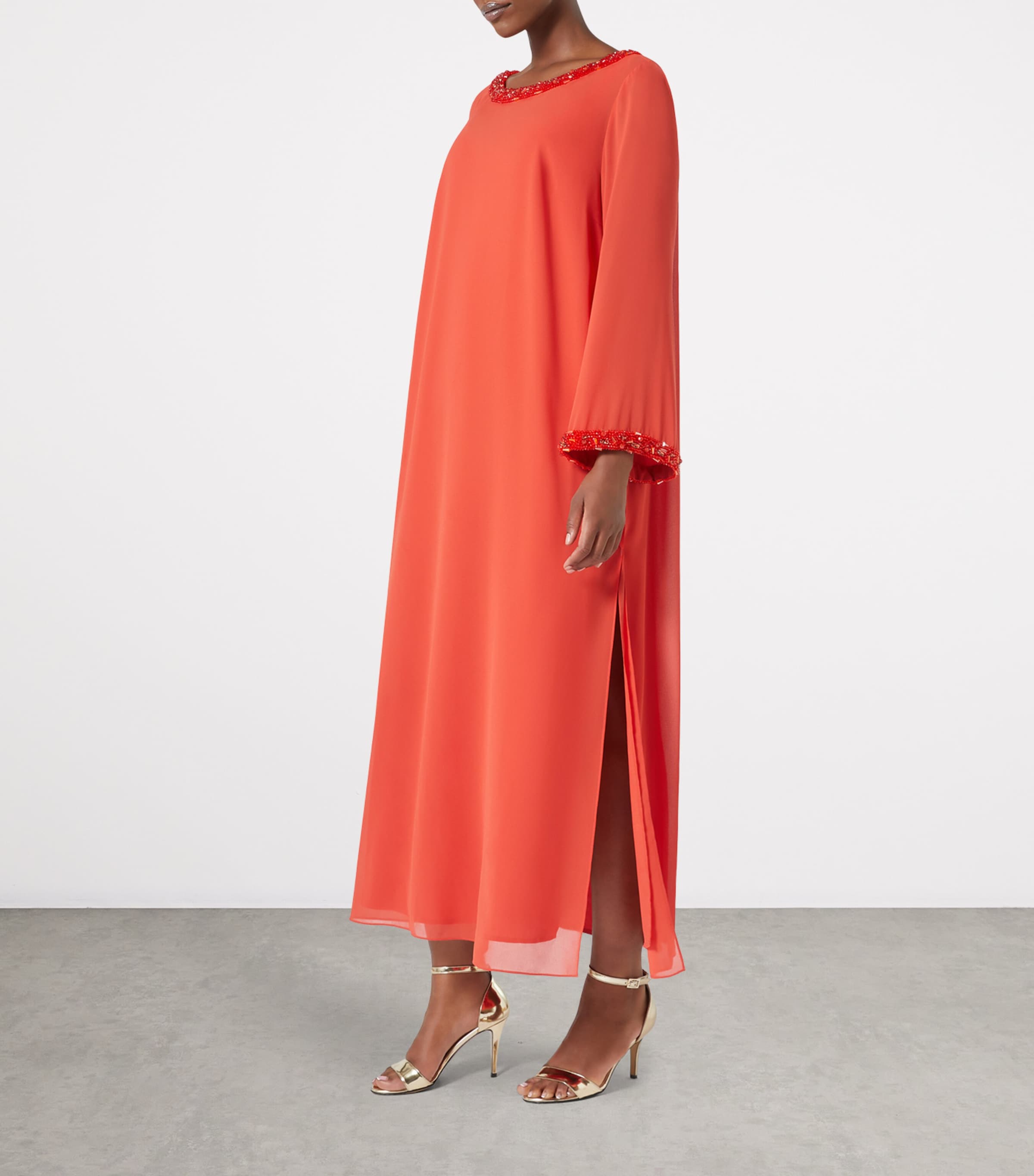 x Dima Ayad Embellished-Detail Boris Maxi Dress RED Image 2