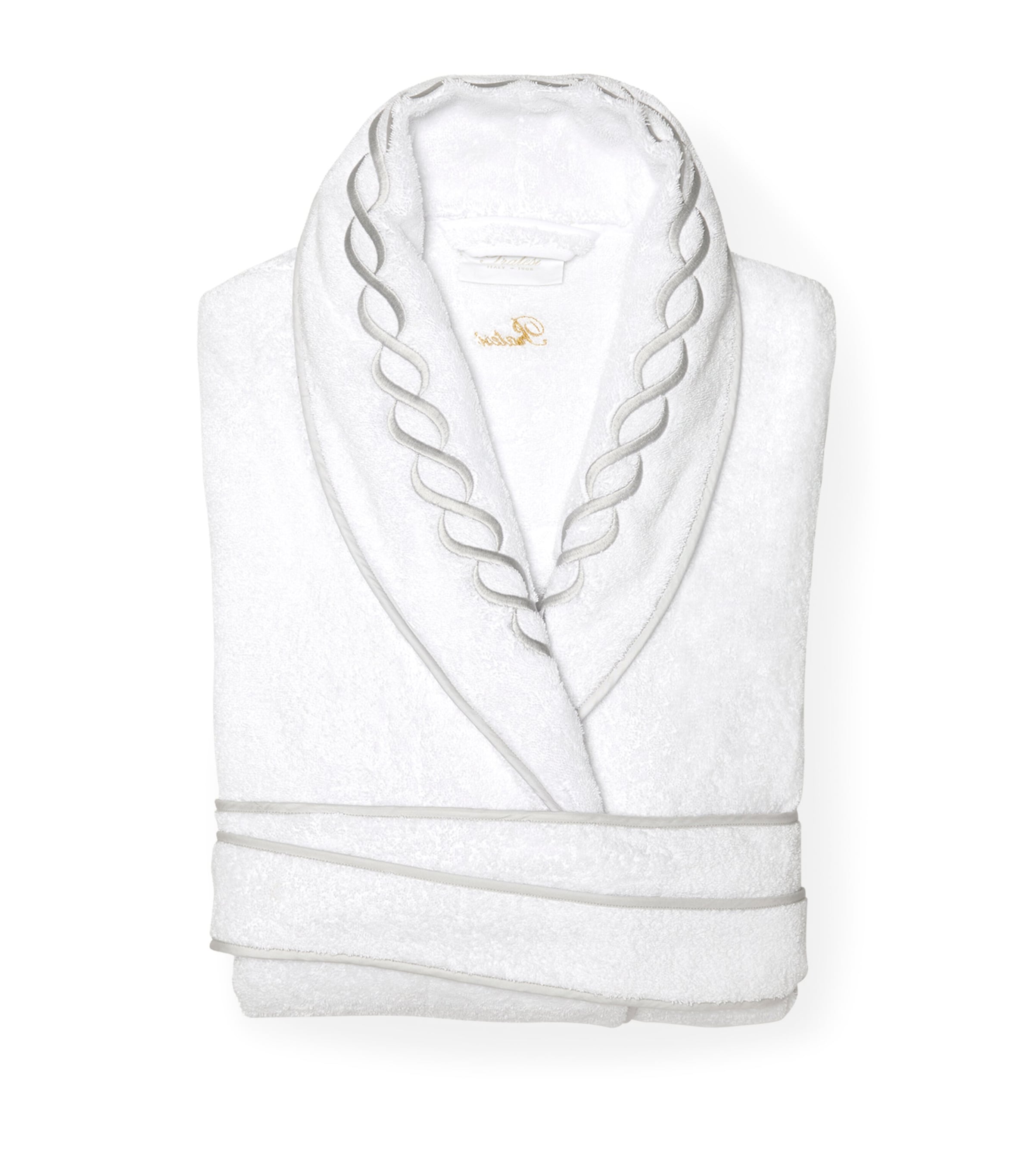 Pratesi Cotton Treccia Bathrobe In White