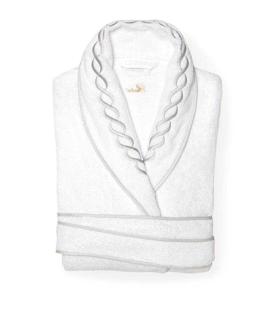 Cotton Treccia Bathrobe (Large) WHITE/STERLING Image 1