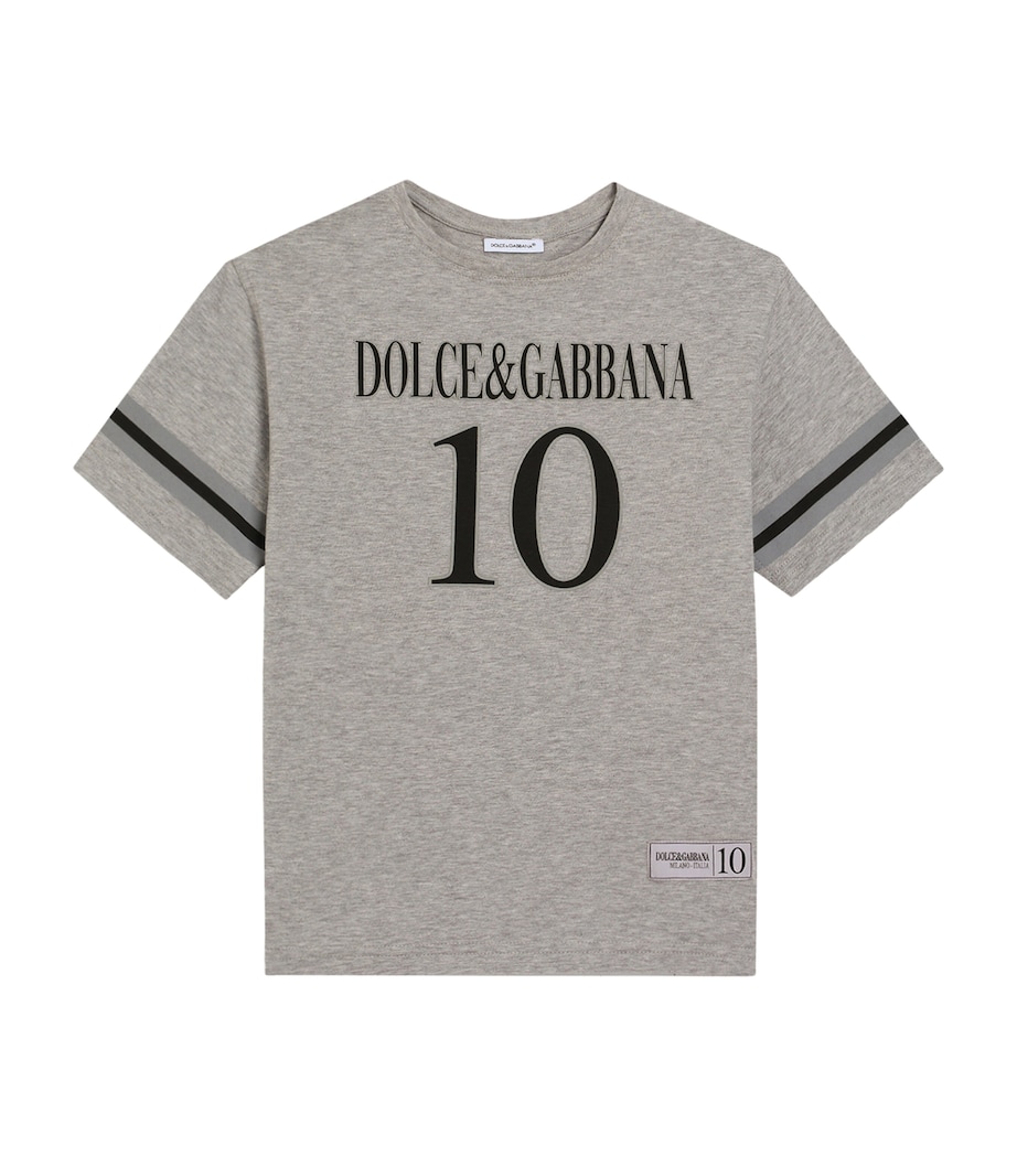 Cotton Logo T-Shirt (8-12+ Years) S8290-MELANGE GREY Image 1