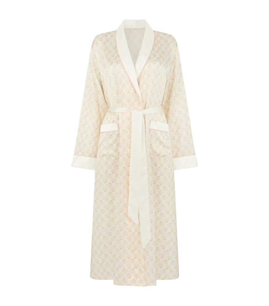 x Memo Press Medium Mulberry Silk Seashells Robe ROSE PINK/IVORY Image 1
