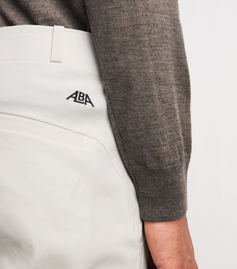 Alba Mens Cotton-Blend Techno Trousers Ivory Image 3