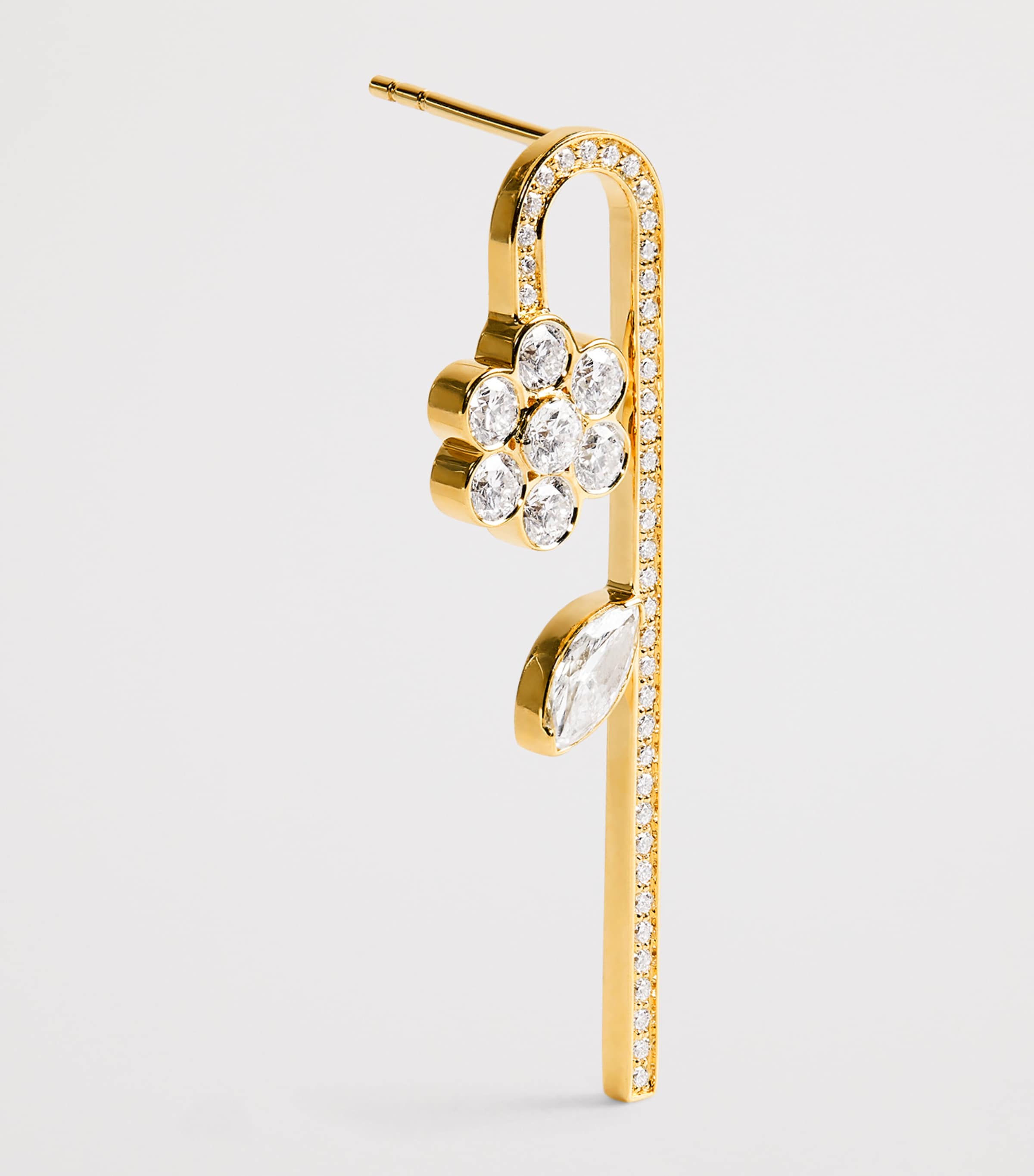 Yellow Gold and Diamond Tournesol Single Left Earring YELLOW GOLD Image 3