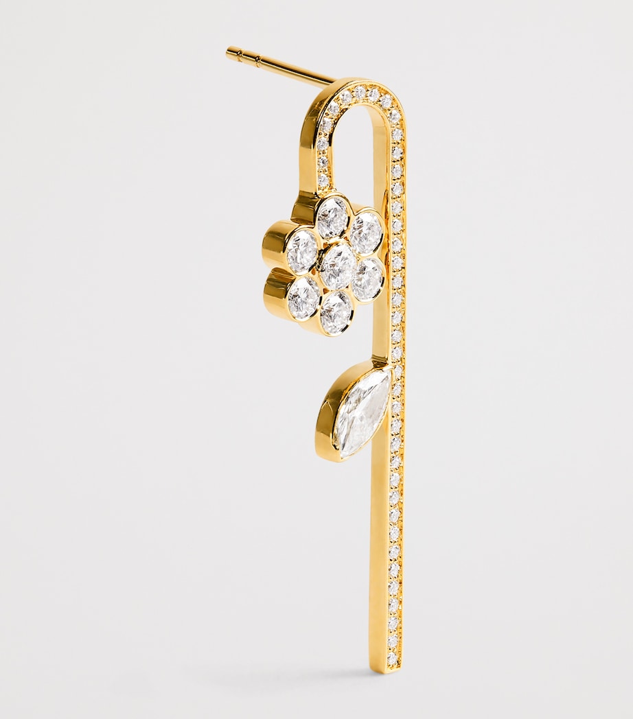 Yellow Gold and Diamond Tournesol Single Left Earring YELLOW GOLD Image 3