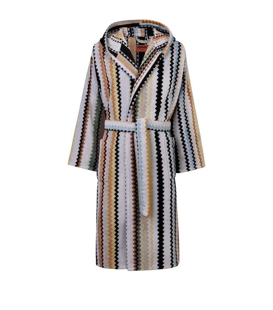 Missoni Home Towelling Zigzag Curt Robe (Medium) Blk Multi Image 1