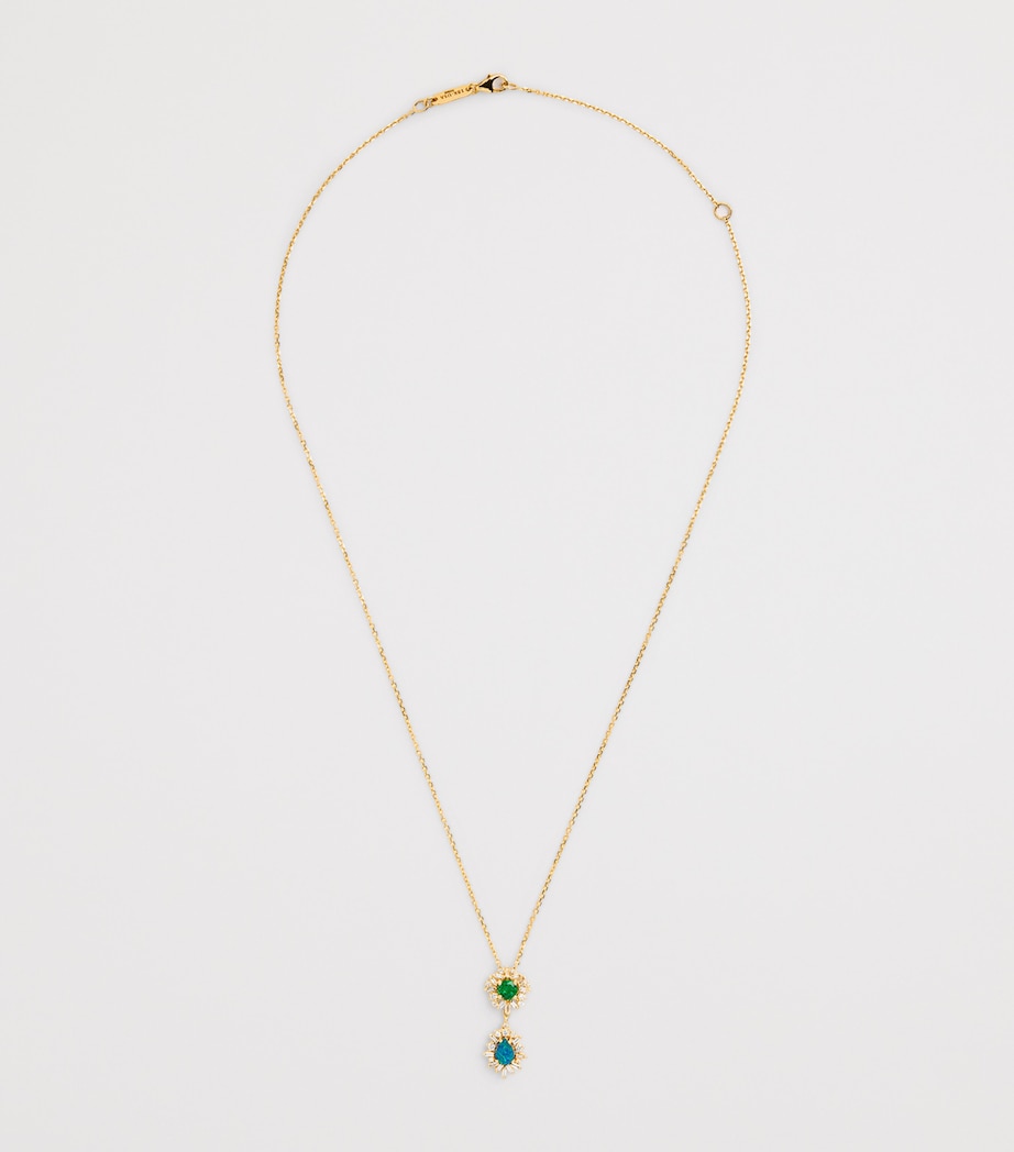 Suzanne Kalan Yellow Gold, Diamond, Emerald and Opal One of a Kind Necklace Yg/opal/emer Image 3