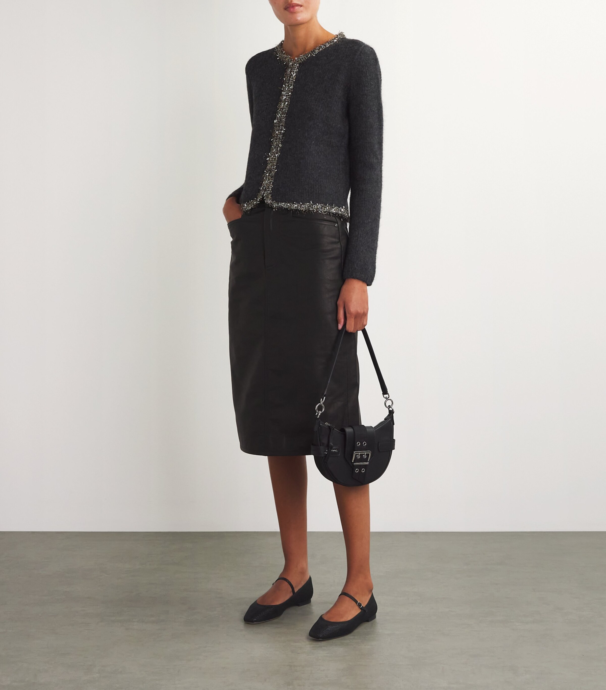 Embellished Jolie Ballet Flats BLACK Image 6