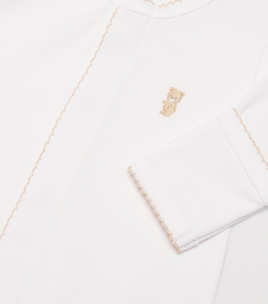 Pima Cotton Teddy Convertible Gown (0-12 Months) K188WHITE/ECRU Image 3