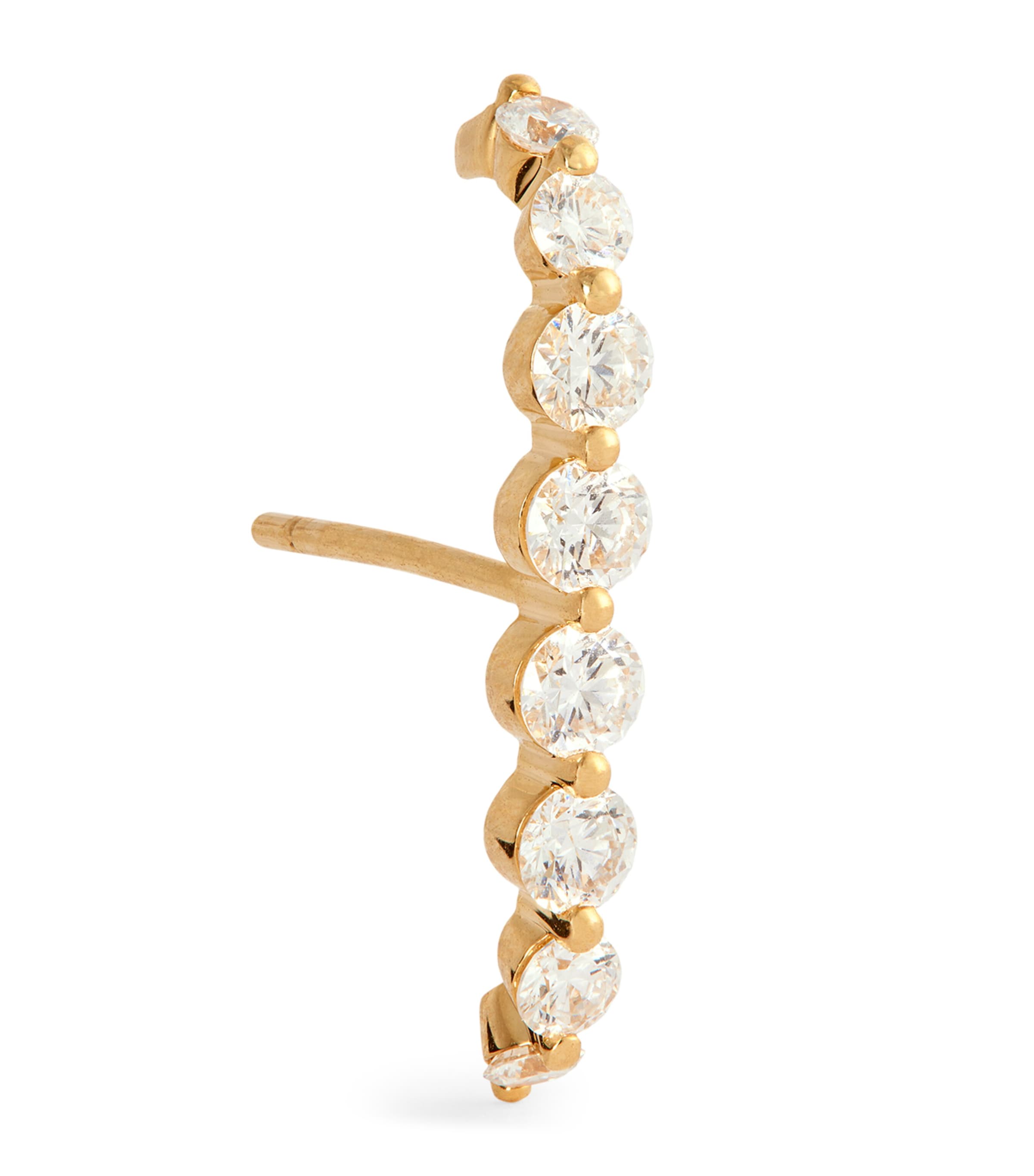 Anita Ko Yellow Gold And Diamond Floating Lobe Cuff In Gold