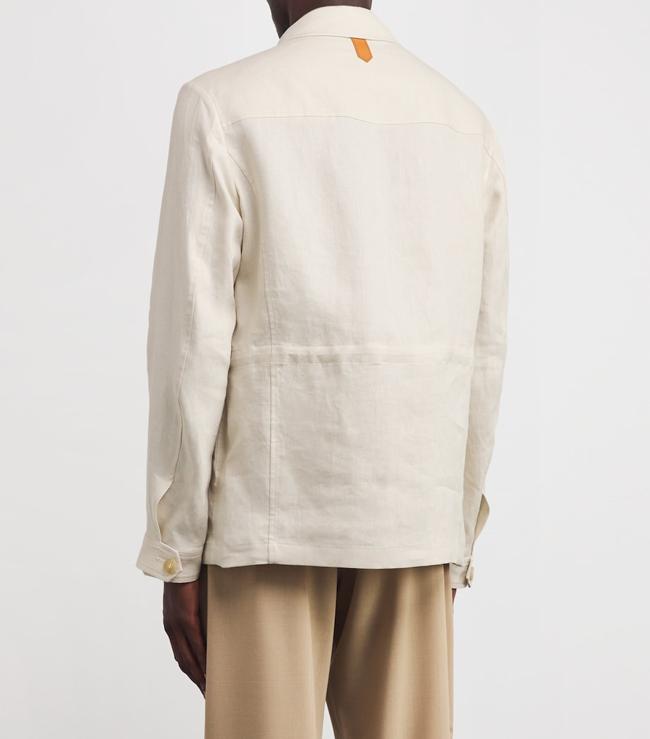 Linen Suede-Trim Jacket 1 Image 4