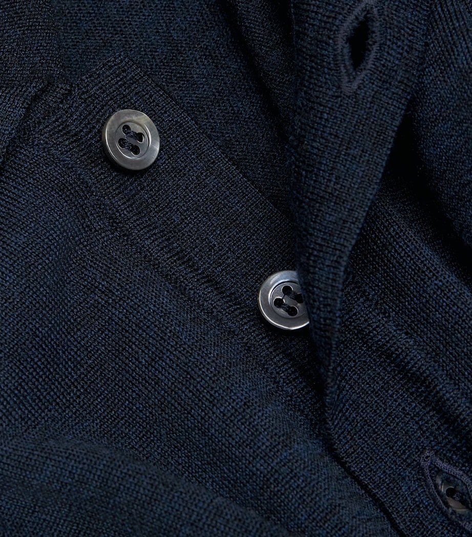 Extrafine Merino Polo Shirt 170 NAVY Image 5