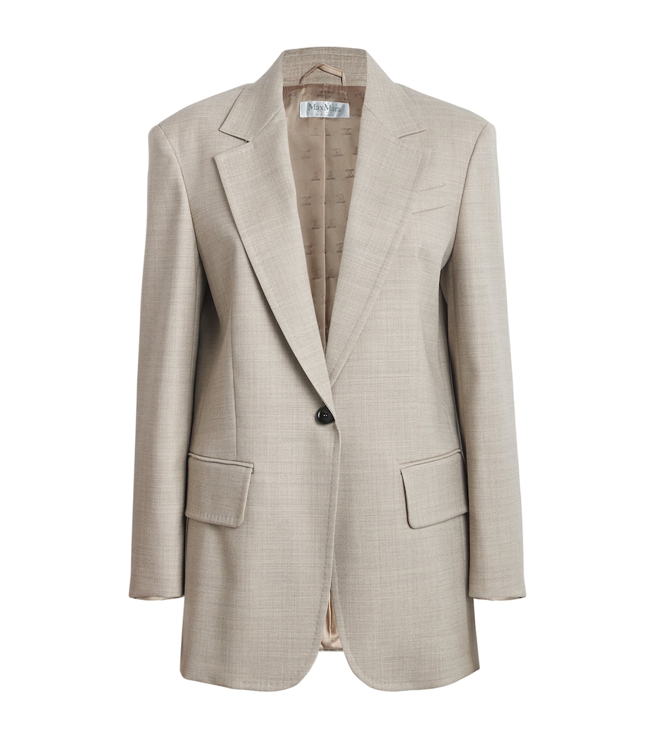 Wool Single-Breasted Blazer BEIGE Image 1