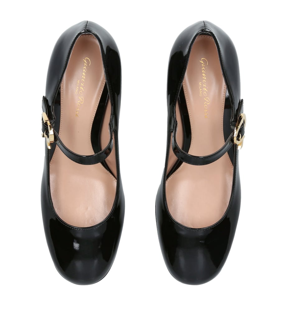 Leather Mary Court Shoes 45 BLACK Image 4