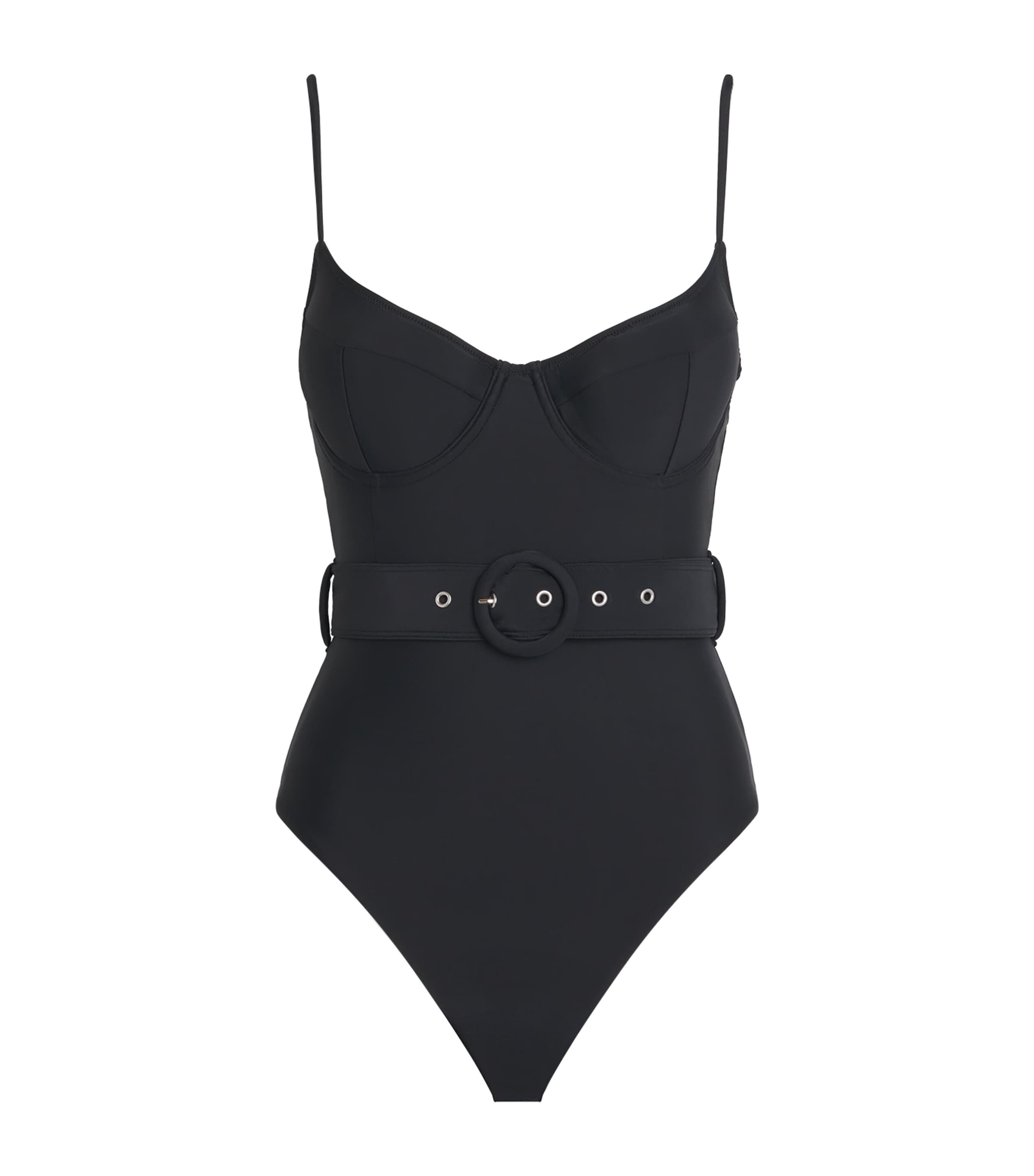 Underwired Belted Noa Swimsuit BLACK Image 1